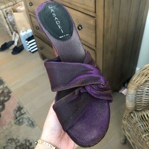 Casadei multicolored metallic slides